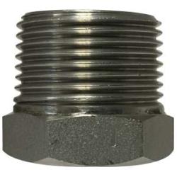 63524B1 - Stainless Steel Barstock Hex Bushing 1-1/2 in MPT x 1-1/4 in FPT