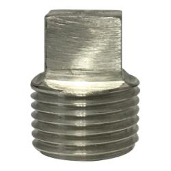 63671B1 - 1/4 in 316 Stainless Steel Barstock Square Head Plug, 1000/3000 lb Pressure Classes