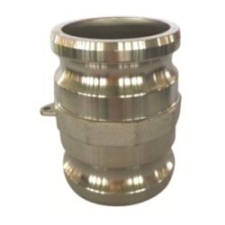 63857 - 4 in x 4 in 316 Stainless Steel Cam and Groove Spool Adapter