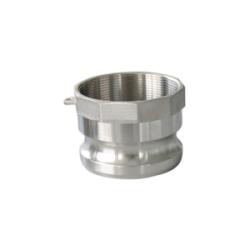 63916 - 2-1/2 in Type A to 2-1/2 in FNPT Stainless Steel Cam and Groove Adapter