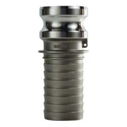 CGE-125-SS1 - 1-1/4 in Type E x 1-1/4 in Hose Shank 316 Stainless Steel Cam and Groove Adapter