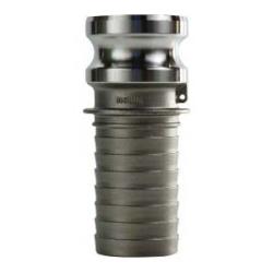 63956 - 2-1/2 in Type E Stainless Steel Cam and Groove Adapter x 2-1/2 in Hose Barbed
