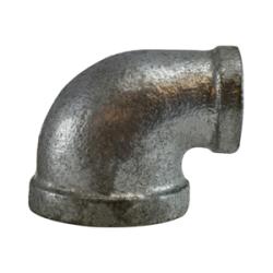 64133 - 90-Degree Galvanized Malleable Iron Reducing Elbow, 1-1/4 in x 3/4 in Female Threads
