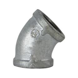 64183 - 1/2 in FPT x 1/2 in FPT Galvanized 45-Degree Malleable Iron Elbow Fitting