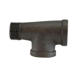 65364 - 3/4 in Male x 3/4 in Female Threaded Street Tee, Malleable Iron, Black Finish