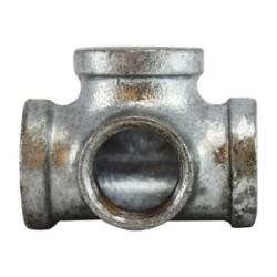 64386 - Galvanized Iron Side Outlet Tee, 1-1/4 in FPT x 1-1/4 in FPT x 1-1/4 in FPT