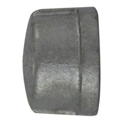64473 - 1/2 in FPT Galvanized Malleable Iron Cap, 150 lb Pressure Class