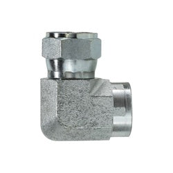 650344 - 90-Degree Steel Swivel Elbow, 1/4 in FJIC x 1/4 in FIP