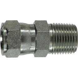 6505-10-06 - Steel Swivel Adapter 5/8 in Female JIC to 3/8 in Male NPTF Connection