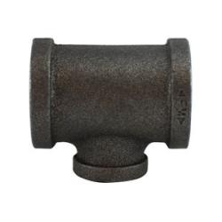 65291 - 1 in FPT x 1 in FPT x 1/2 in FPT Black Iron Reducing Tee