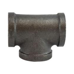 65256 - Malleable Iron Pipe Tee, 1-1/4 in FPT x 1-1/4 in FPT x 1-1/4 in FPT, Black Finish