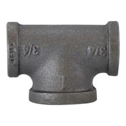 65319 - 1-1/2 in FPT x 1-1/2 in FPT x 2 in FPT Malleable Iron Bullhead Tee Fitting