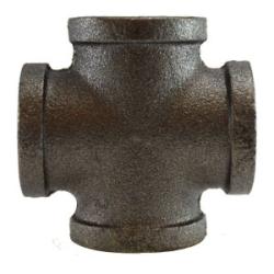 65397 - 1-1/2 in FPT Malleable Iron Cross Fitting, 150 psi, -20 to 350°F