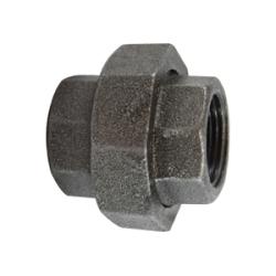 65604 - 3/4 in FPT Malleable Iron Union Fitting, Black Finish, ANSI B 16.3, 150 psi, -20 to 350°F