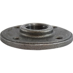 65690 - 3/8 in FPT Black Malleable Steel Floor Flange for Robust Applications