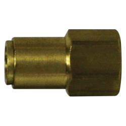 660604 - Brass Straight Connector 3/8 in x 1/4 in FNPT for Tube Connections