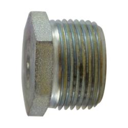 66778 - 2 in MNPT Steel Solid Hex Head Plug, 1.65 in Length, 2-1/2 in Hex Size, Zinc Plated