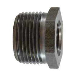 67504 - Black Steel Hex Bushing 1/2 in MPT x 1/4 in FPT, ASME B16.14 Standard
