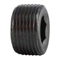 67761F - 1/8 in NPTF Black Steel Hex Plug Fitting, 0.29 in Length, 7/8 in Taper