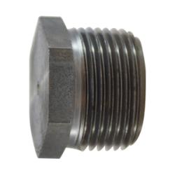 67773 - 1/2 in MNPT Solid Hex Head Plug, Carbon Steel, 0.8 in Length, 0.7 in Hex Size