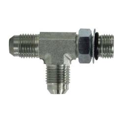 6804NWO12 - Steel Run Tee 3/4 in MJIC x 3/4 in Male ORB x 3/4 in Male ORB, 2900 psi, 375°F