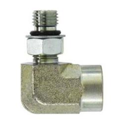 6805NWO86 - 90° Elbow Fitting - 3/4 in Male ORB x 3/8 in FIP Steel