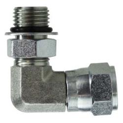 6809NWO44 - 90-Degree Swivel Elbow, 1/4-in Male O-Ring Boss to 1/4-in Female JIC, Steel Fitting