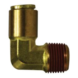695322 - 90-Degree Male Elbow Fitting, 5/32 in Push-to-Connect x 1/8 in NPTF, Brass, D.O.T. Compliant