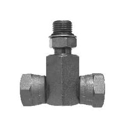 6911NWO44 - 1/4-in Male O-Ring Boss x 1/4-in Female NPSM Swivel Branch Tee, Steel Construction