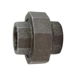 69604 - 3/4 in FPT x 3/4 in FPT Malleable Iron Union Fitting, Black Finish, 300 lb Pressure Rating