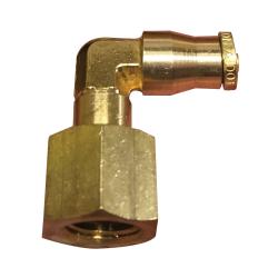 700404S - Brass Swivel Elbow - 1/4 in Push-Fit x 1/4 in FPT, 150 psi, -40 to 200°F
