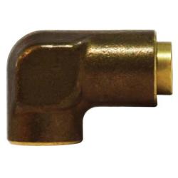 700806 - 90-Degree Brass Elbow Fitting - 1/2 in OD x 3/8 in NPT Female Thread