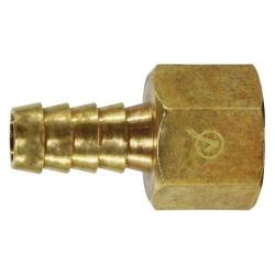 707002-0204 - 1/8-in Hose Barbed x 1/4-in Female Pipe Thread Adapter, Lead-Free Brass, 1.15 in Length
