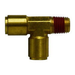 710606 - 3/8-in Push-to-Connect x 3/8-in Male NPTF Brass D.O.T. Male Run Tee Fitting