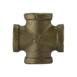 738102-20 - Lead-Free Bronze Cross Fitting - 1-1/4 in FPT x 1-1/4 in FPT x 1-1/4 in FPT x 1-1/4 in FPT
