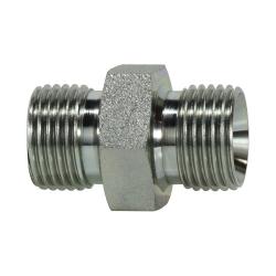 9022-12-08 - Steel Hex Nipple 3/4-in Male BSPP x 1/2-in Male BSPP Fitting