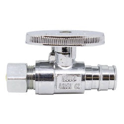 746535 - 1/2-in Cold-Expansion PEX x 3/8-in Compression Brass Straight Supply Stop