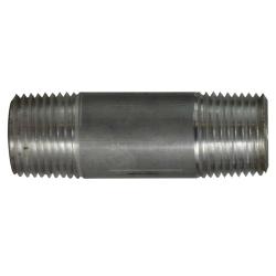 76049 - 3/8 in MPT x 3/8 in MPT Aluminum Pipe Nipple, 5-1/2 in Length