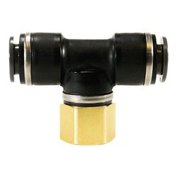 770402C - Composite D.O.T. Female Branch Tee - 1/4-in Push-to-Connect x 1/4-in Push-to-Connect x 1/8-in Female NPT