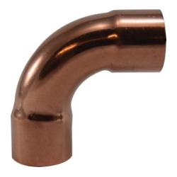 77145 - 3/4 in C x 3/4 in C Wrot Copper 90-Degree Long Turn Elbow Fitting