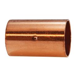 77238 - 1/2 in x 1/2 in Wrot Copper Solder Joint Coupling with Dimpled Tube Stop