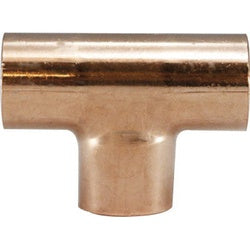 77475 - Copper Tee Fitting - 1/2 in C x 1/2 in C x 1/4 in C
