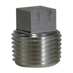 79661 - Durable Aluminum Square Head Plug - 4 in MPT Connection