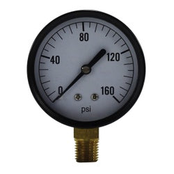 80034 - 2-1/2 in Steel Pneumatic Pressure Gauge, 0 to 100 psi, 1/4 in MNPT Connection