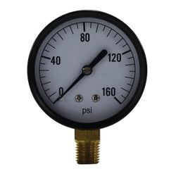 80036 - 2-1/2 in Steel Pneumatic Pressure Gauge, 0-200 psi, 1/4 in MNPT Connection