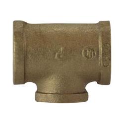 80106-321224 - Bronze Pipe Reducing Tee - 2 in FPT x 3/4 in FPT x 1-1/2 in FPT