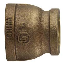 80119-1208 - Bronze Reducing Coupling FPT 3/4 in x 1/2 in