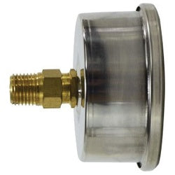 80205 - 2-1/2 in Dial Liquid-Filled Pneumatic Pressure Gauge, 0-100 psi, 304 Stainless Steel