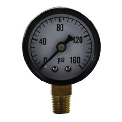 80504 - 1-1/2 in Pneumatic Pressure Gauge, 0 to 100 psi, 1/8 in NPT Connection, Steel Enclosure