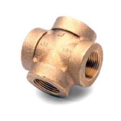82102-06 - 3/8 in x 3/8 in x 3/8 in x 3/8 in Red Bronze Cross Fitting